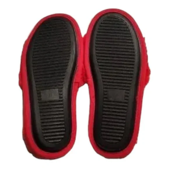 VS PINK Faux Fur Slippers Red Various Sizes - Picture 3 of 3
